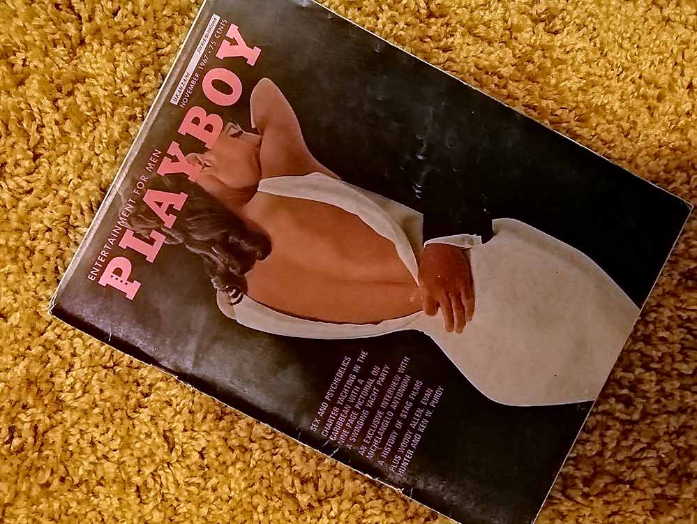 Copy of Playboy on a yellow rug