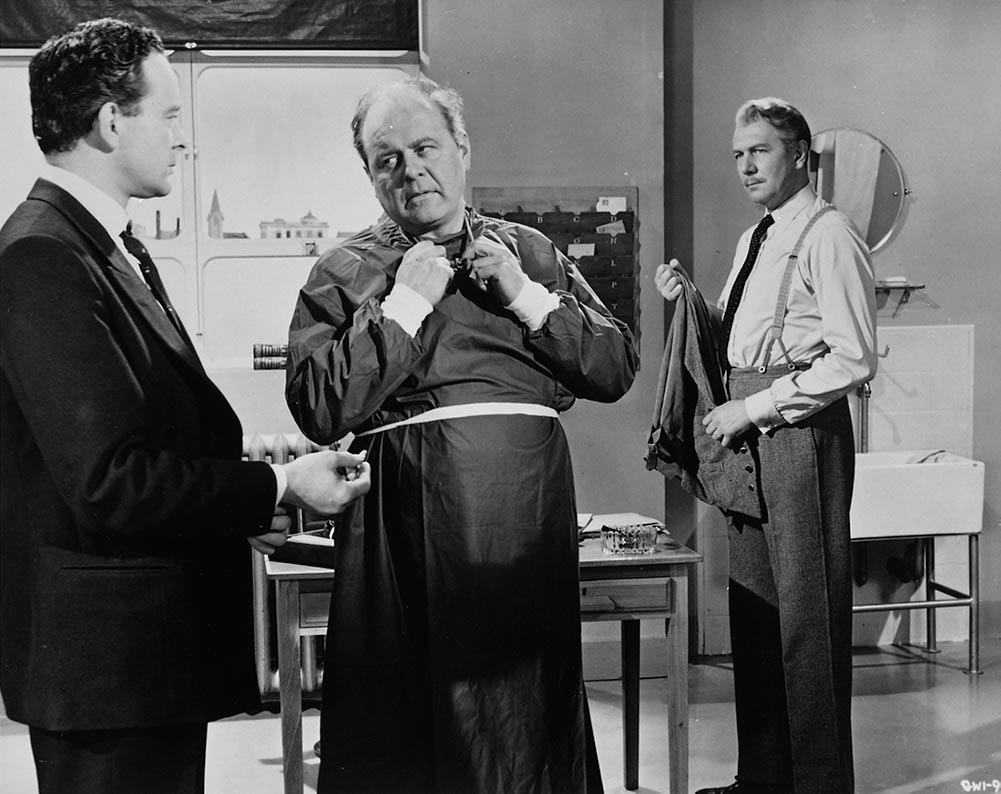 Tony Britton, Niall MacGinnis, Michael Redgrave. inBehind the Mask