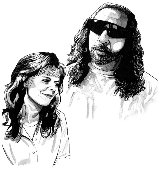 Drawing of Adam and Ronnie in Strangehaven