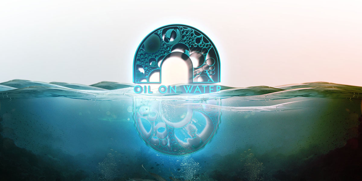 Banner Oil On Water logo in water