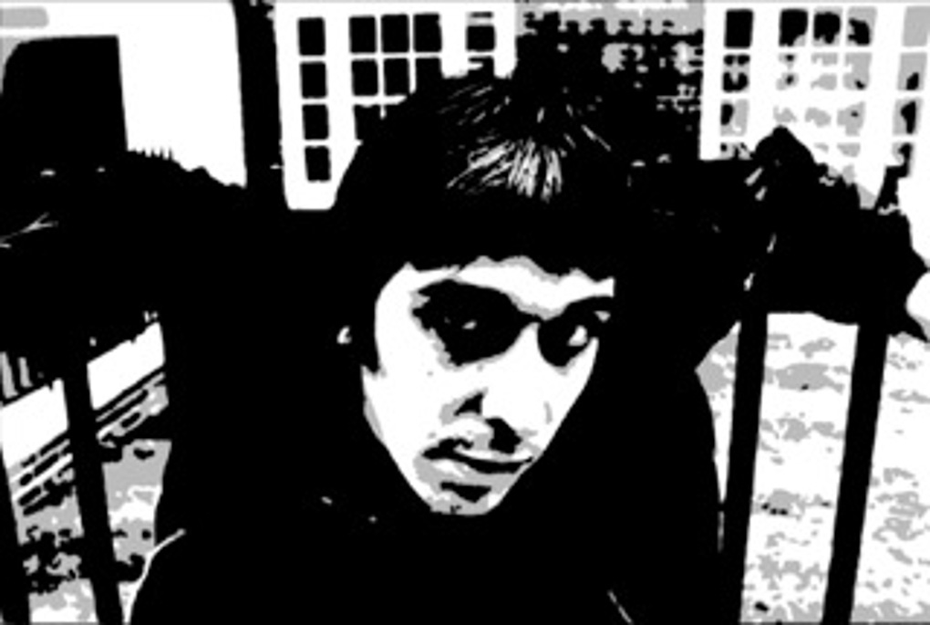 John Cale black and white image manipulation by Chris