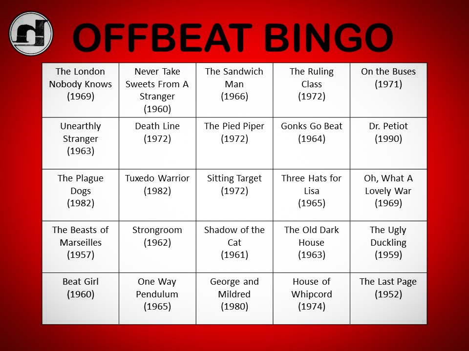 Offbeat Bingo card B