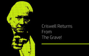 Banner for blog with Criswell pointing