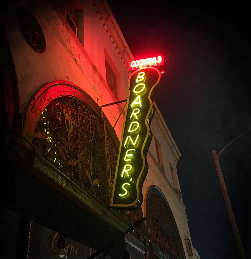 Boardner's in Hollywood sign photo by Rick Vickers