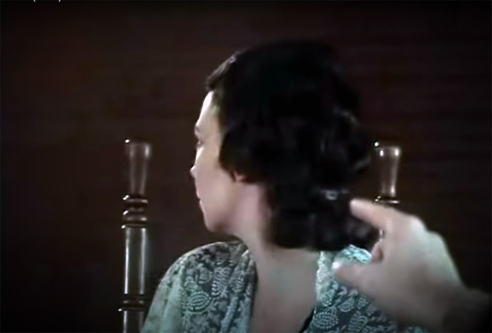 Finger pointing and Georgina Spelvin in a scene from Devil in Miss Jones.