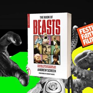 Banner for Book of Beasts launch in Manchester October 23023.