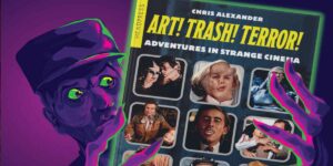 Poster for Art Trash Terror book signing at Little Ghosts Books