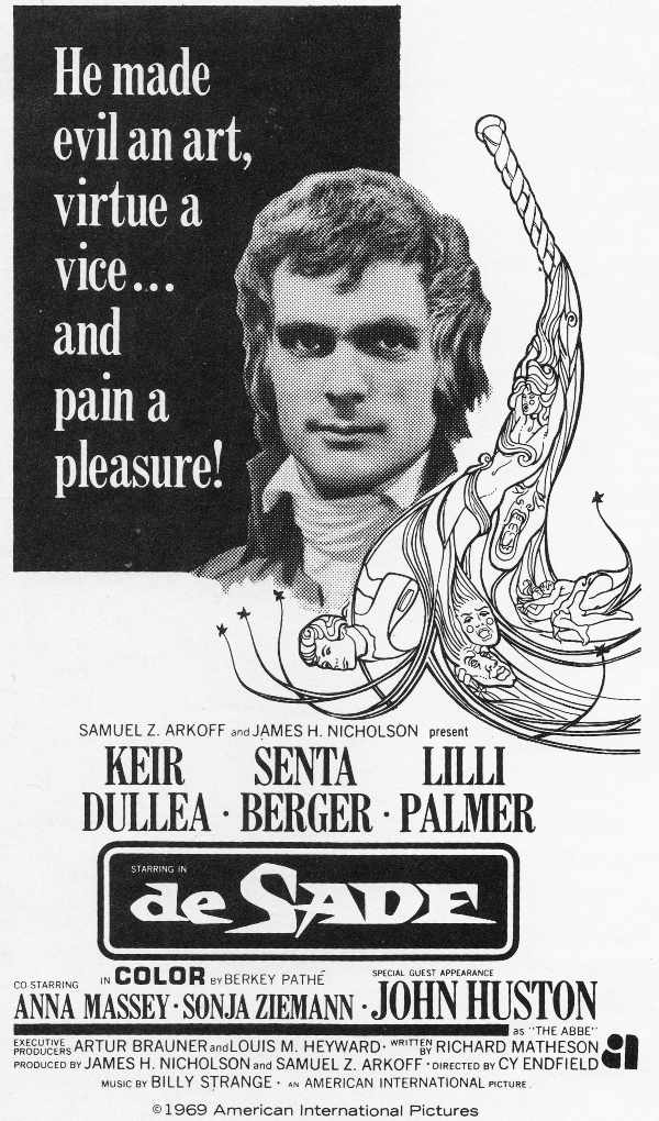 Ad for the movie De Sade.